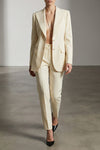 single-breasted turlington wool gabardine blazer