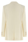 single-breasted turlington wool gabardine blazer
