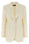 single-breasted turlington wool gabardine blazer
