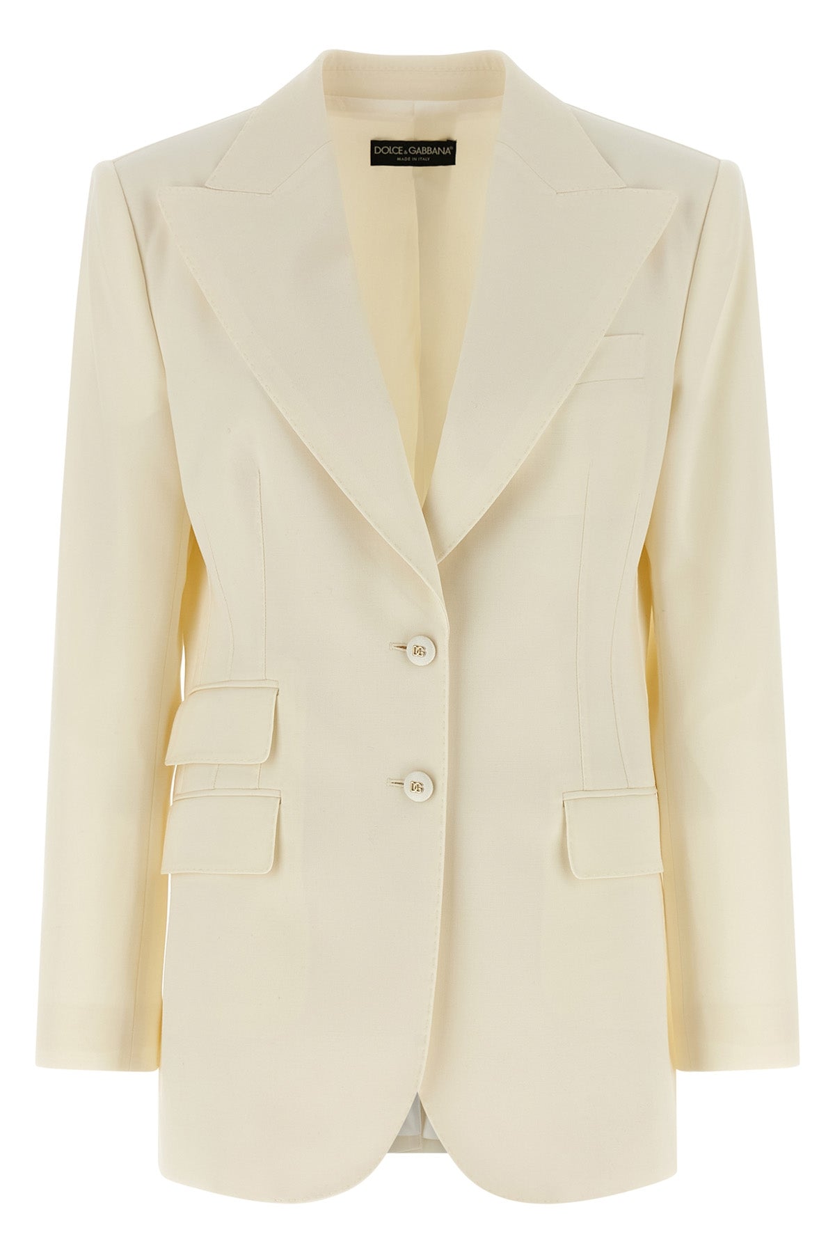 single-breasted turlington wool gabardine blazer