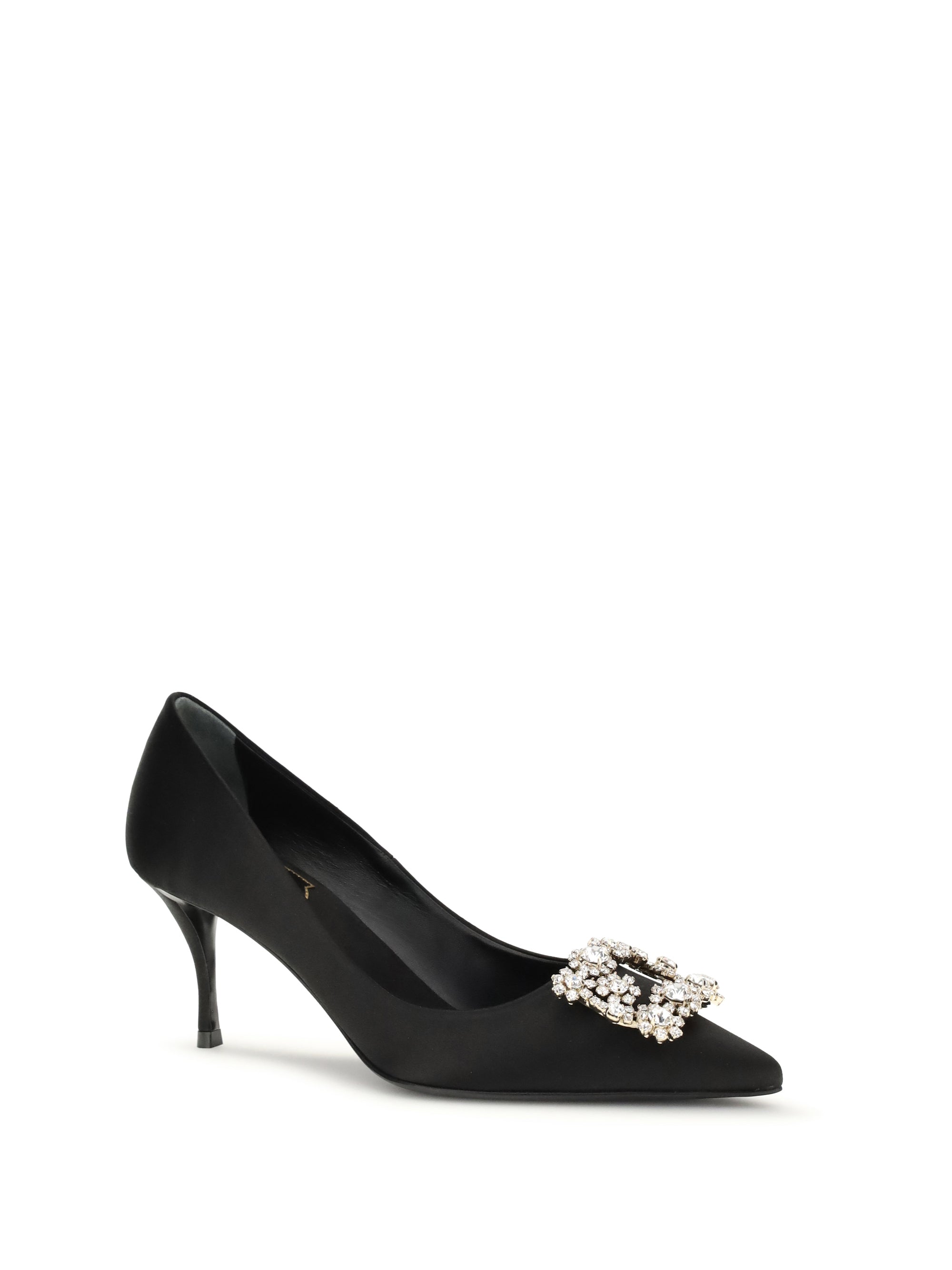 ROGER VIVIER 36 efflorescence satin pumps