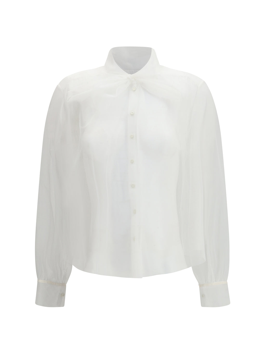 FORTE_FORTE I tulle shirt with sash