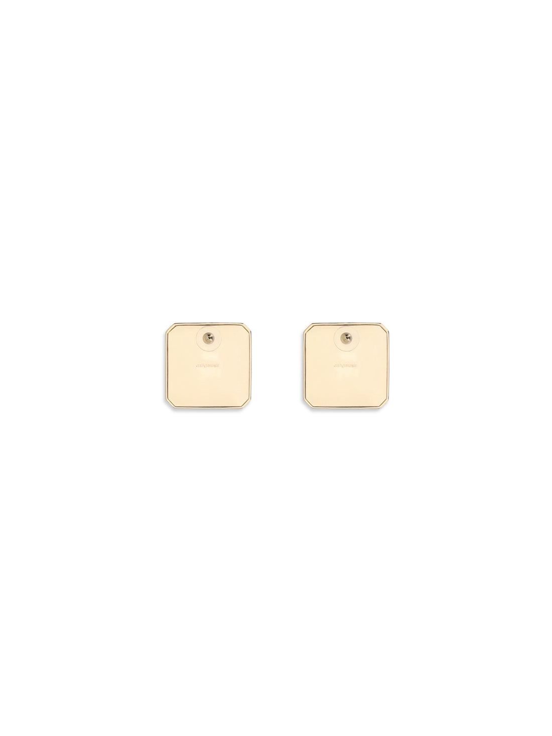 SELF-PORTRAIT OS square enamel earrings