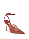 faiz metallic lace pumps