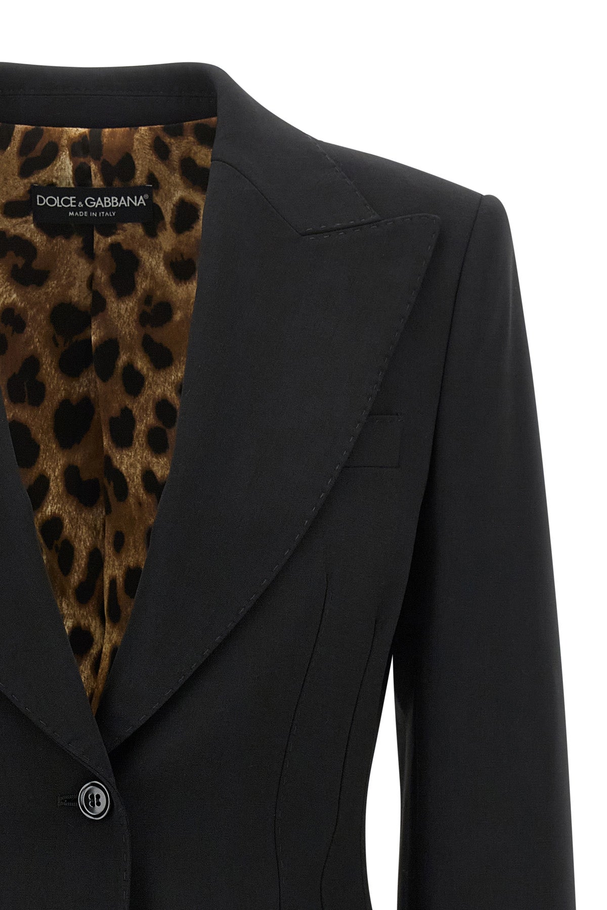 the dolce&gabbana turlington blazer in black micro cane defines a rigorous and