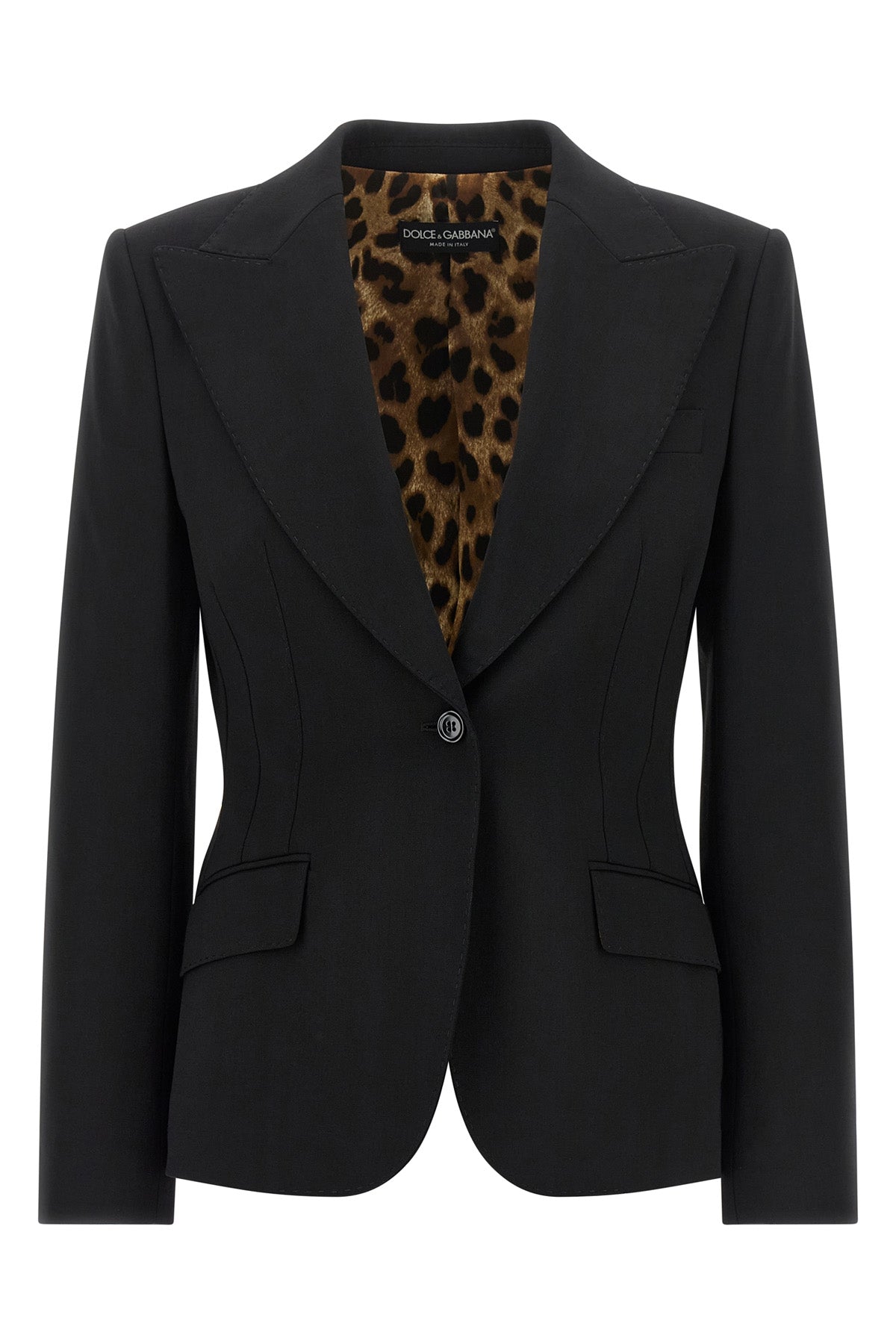 the dolce&gabbana turlington blazer in black micro cane defines a rigorous and