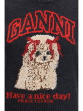 GANNI L graphic wool vest