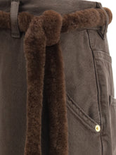 DARKPARK 25 lisa fur belt adorned loose fit carpenter pants 