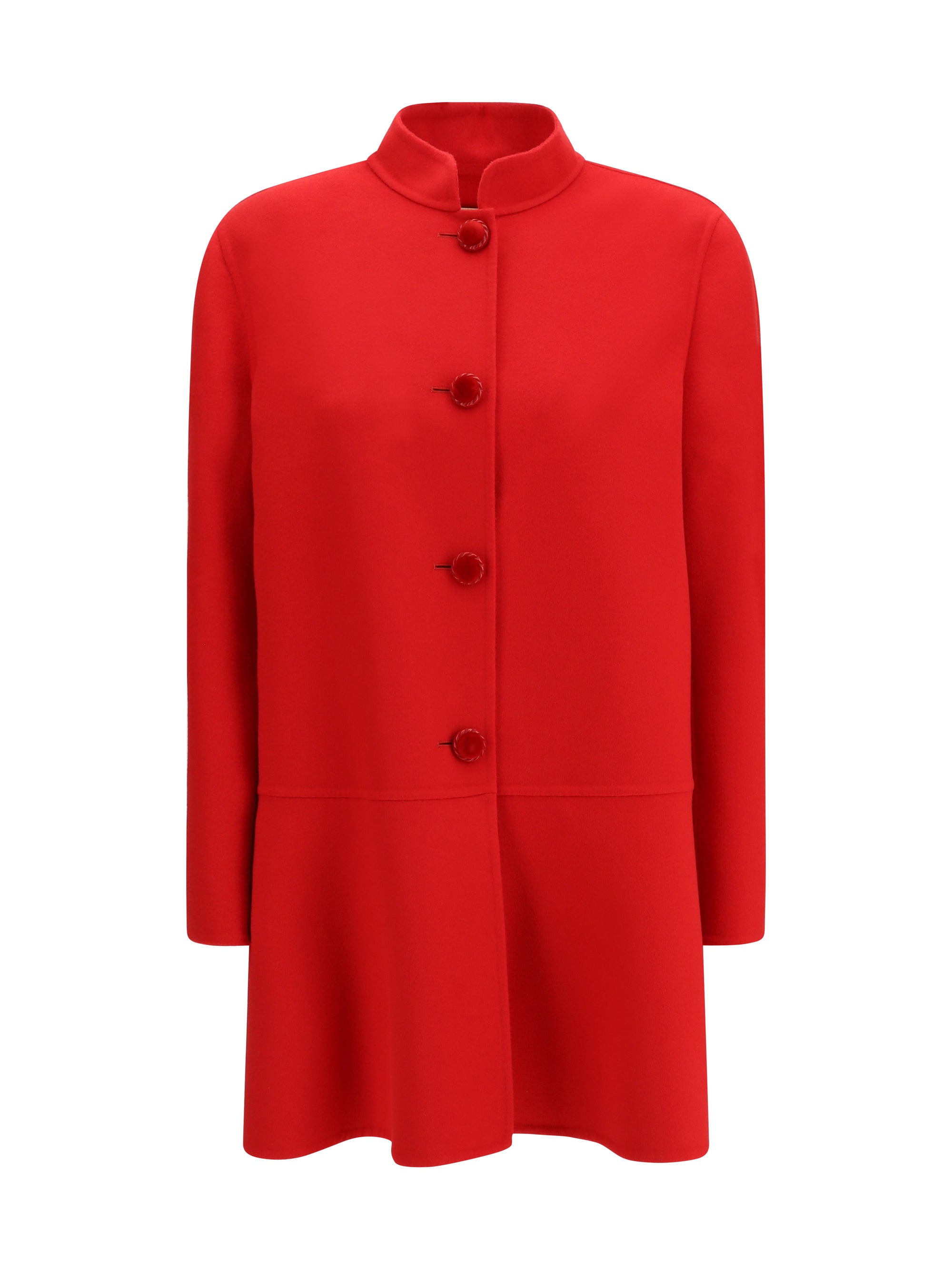single-breasted compact drap coat