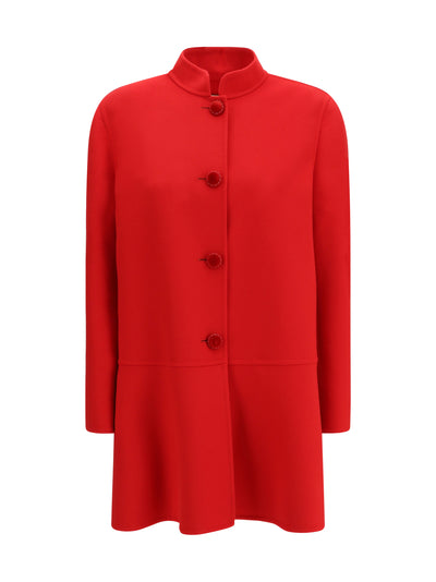 single-breasted compact drap coat