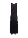 long sequin-knit dress