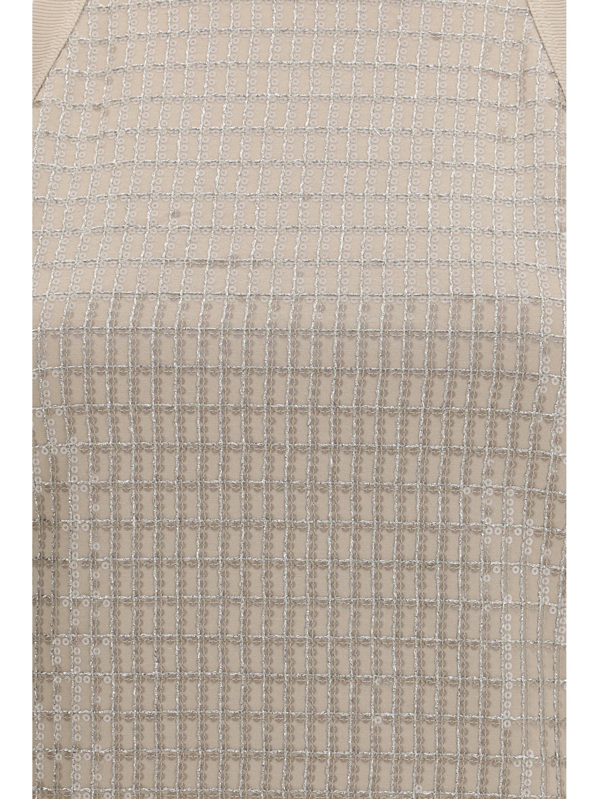 top in cotton with luminous embroidery