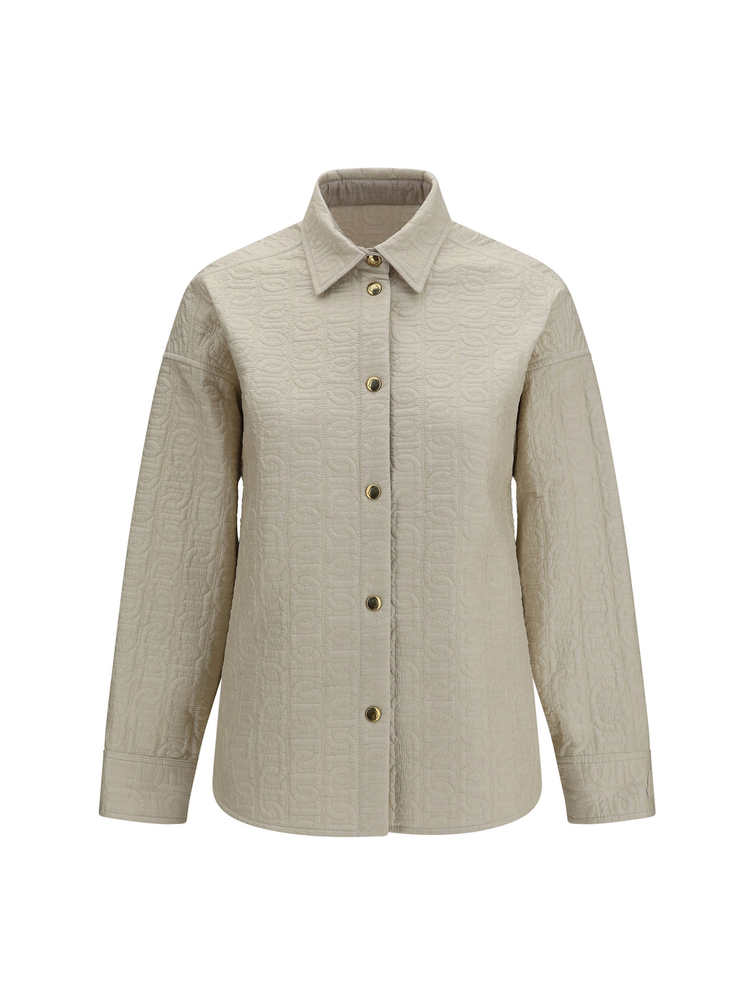 MONCLER 38 quilted chain motif padded shirt jacket