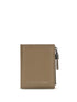 BRUNELLO CUCINELLI OS leather wallet with grain and shiny zipper pull