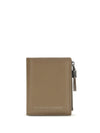 leather wallet with zip