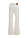 high-rise straight-leg jeans in cotton