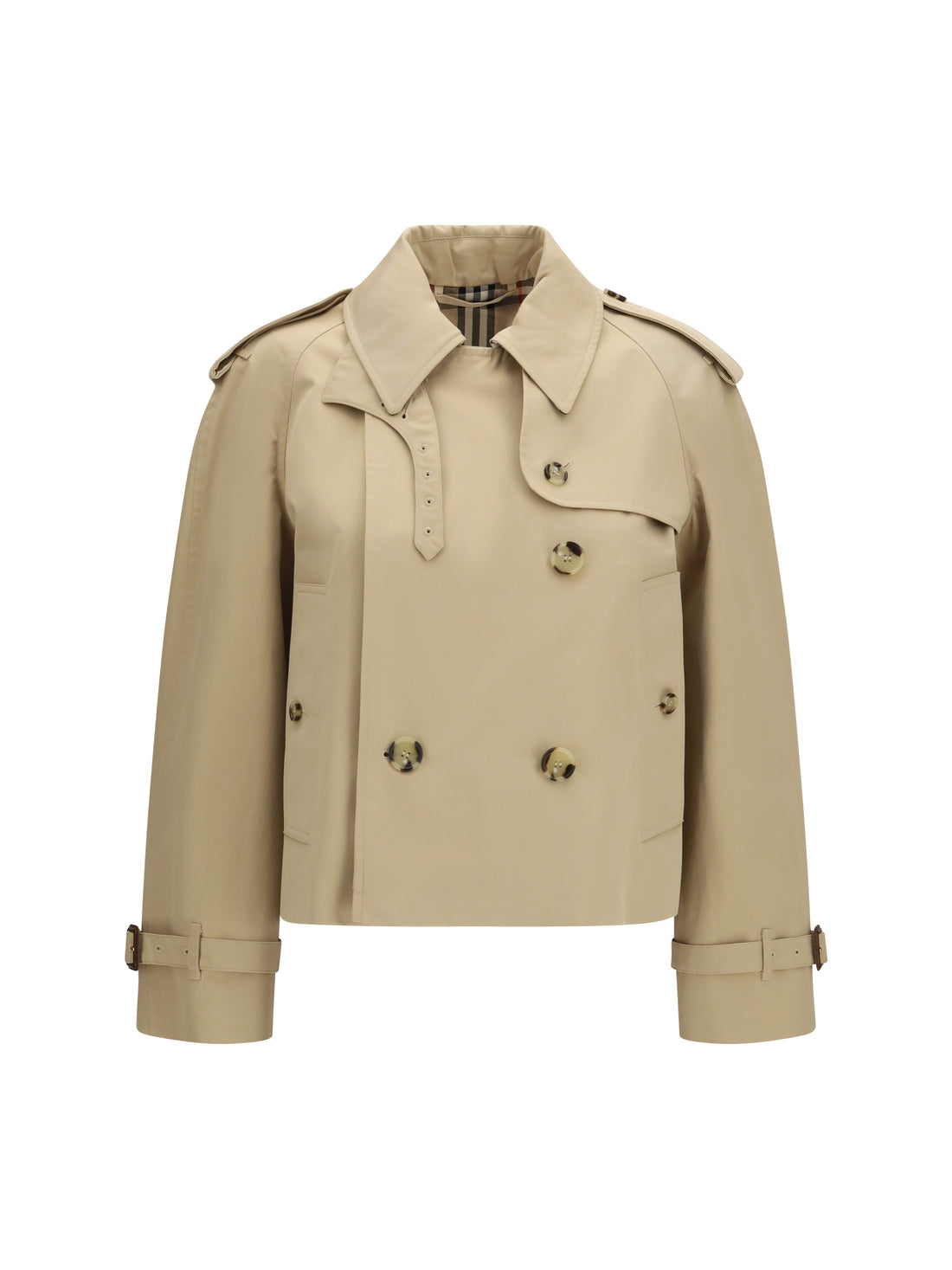 BURBERRY 10 mayfair cropped trench jacket in gabardine