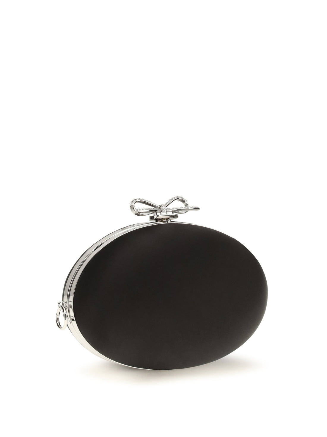 SELF-PORTRAIT OS oval satin clutch