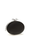 oval satin clutch