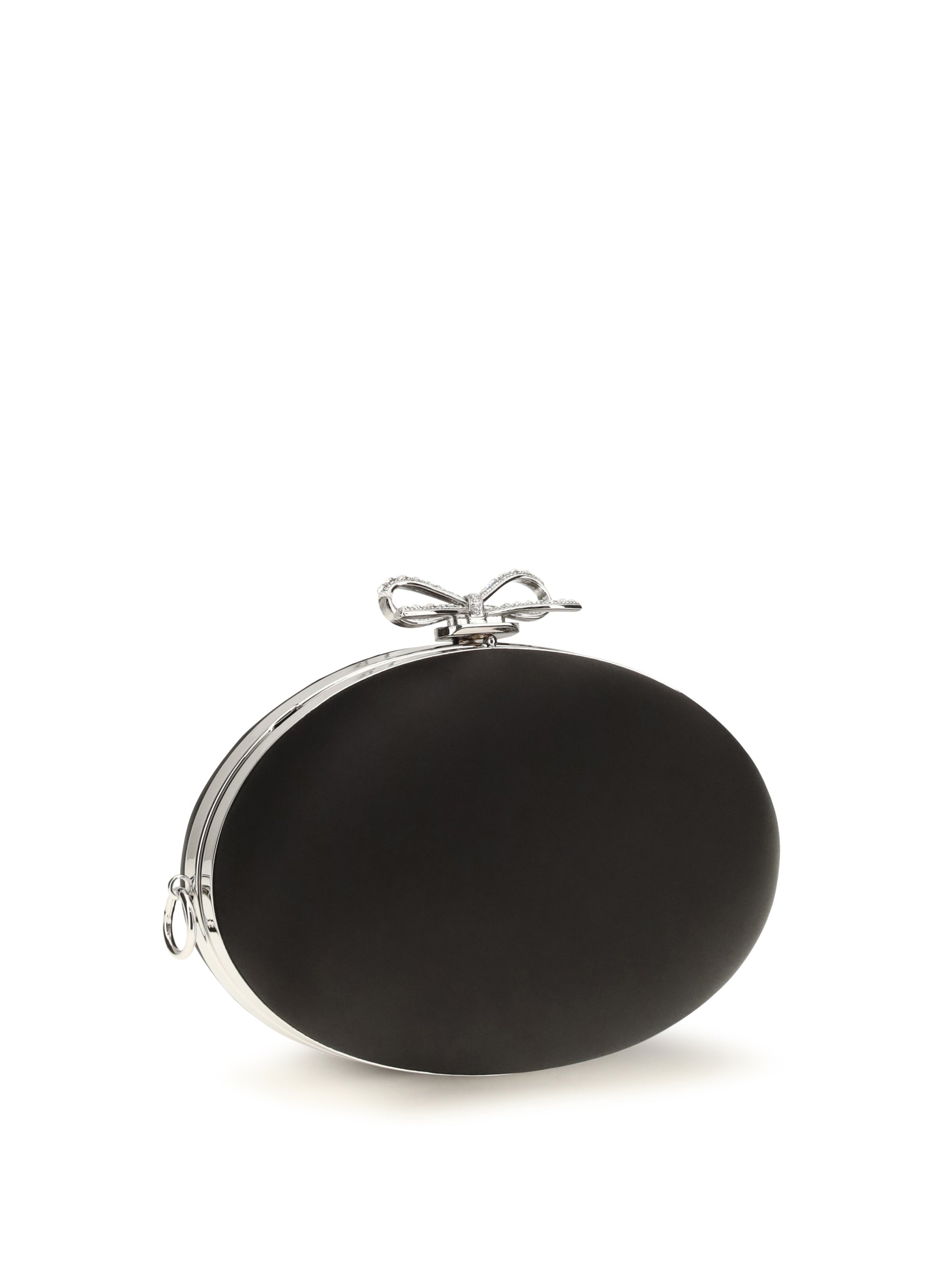oval satin clutch