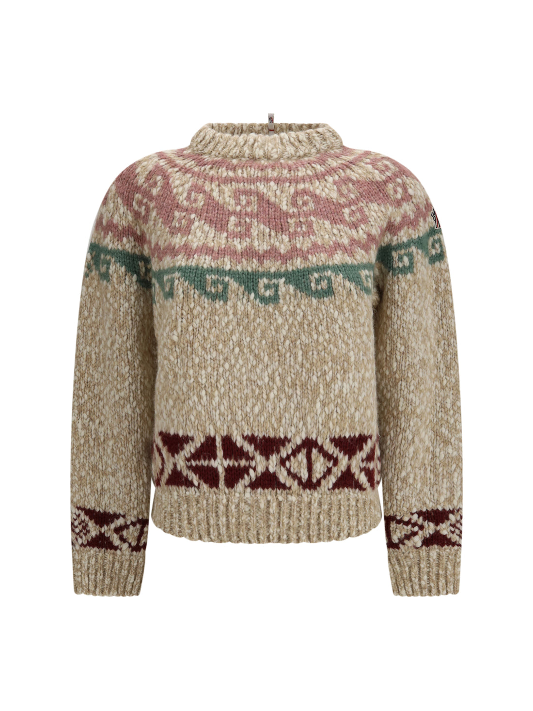MONCLER GRENOBLE S geometric jacquard wool-blend sweater