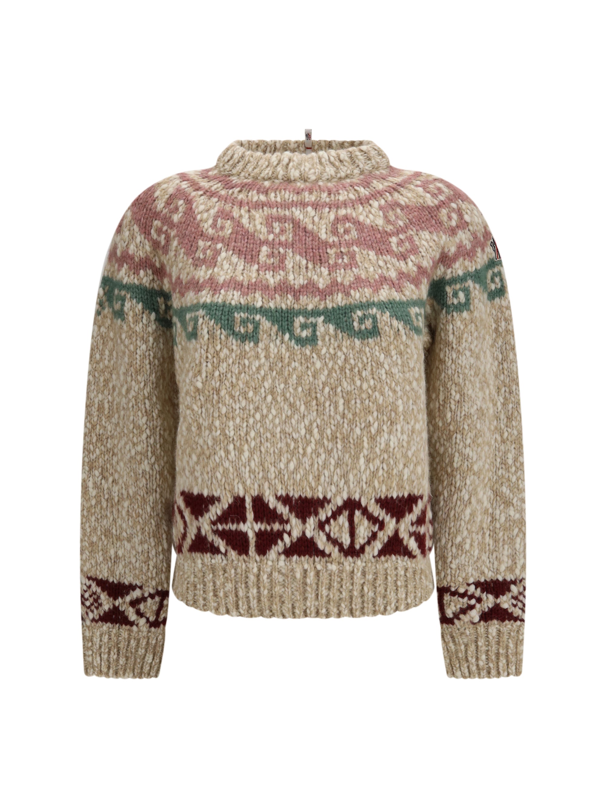 geometric jacquard wool-blend sweater