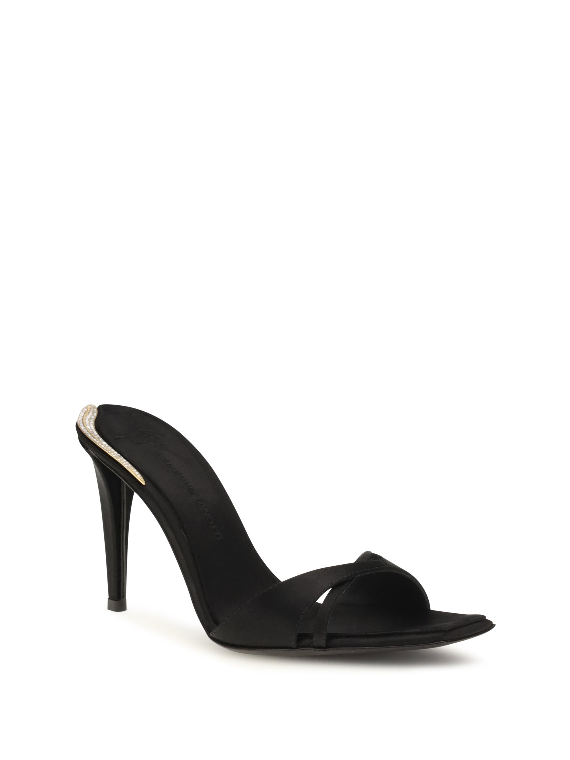 salamander satin mules sandals