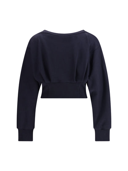 PINKO L cotton sweatshirt with corset detail 