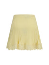 pointelle knit mini skirt