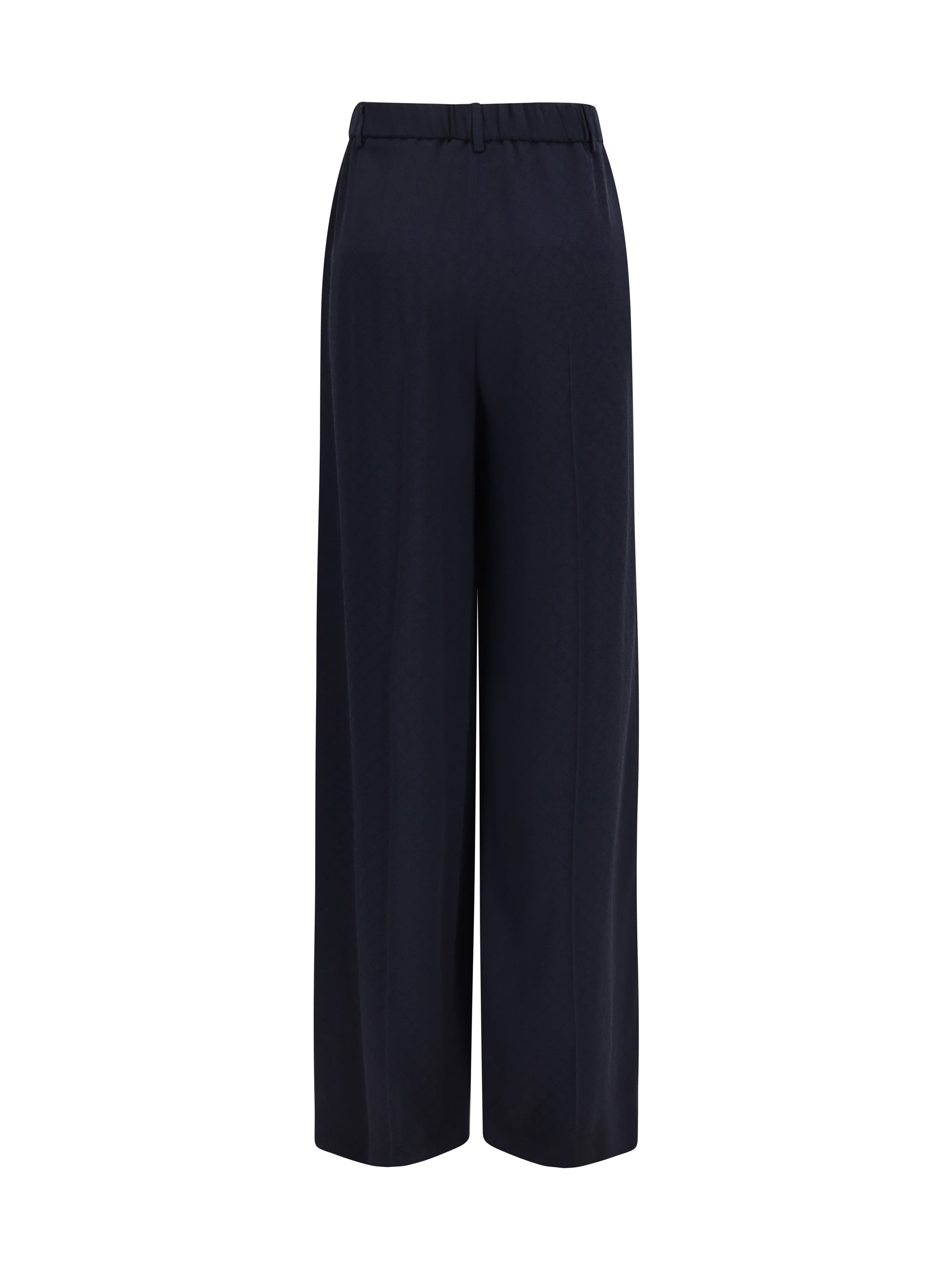 diamond-jacquard pants