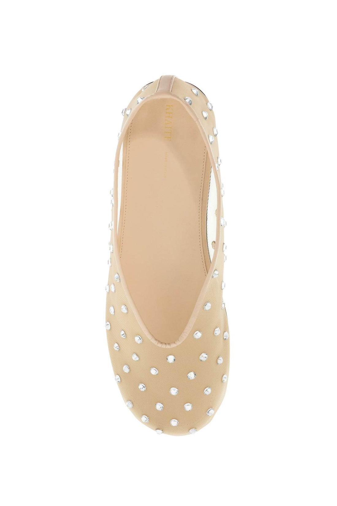 marcy mesh ballet flats with swarovski crystals