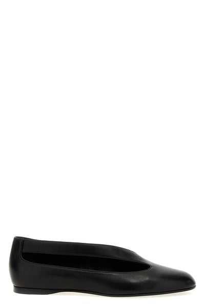 diana ballet flats in asymmetrical nappa leather