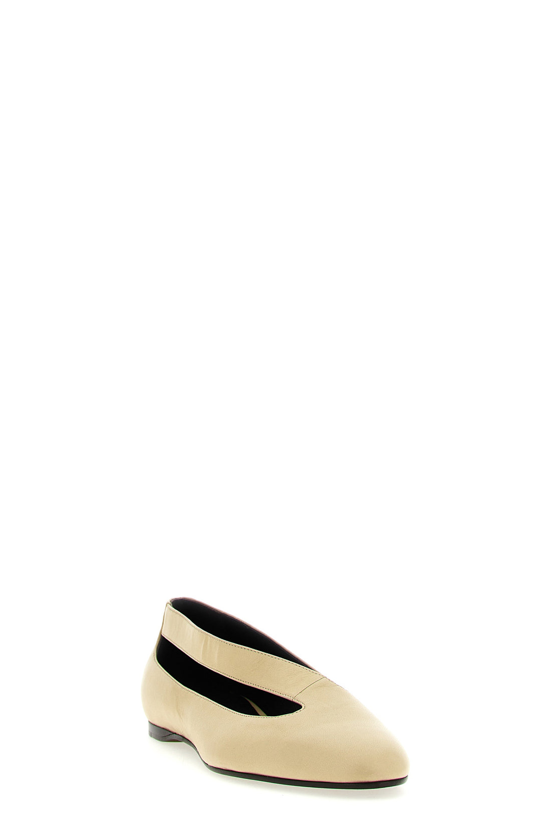 KHAITE 37.5 diana asymmetrical nappa ballet flats