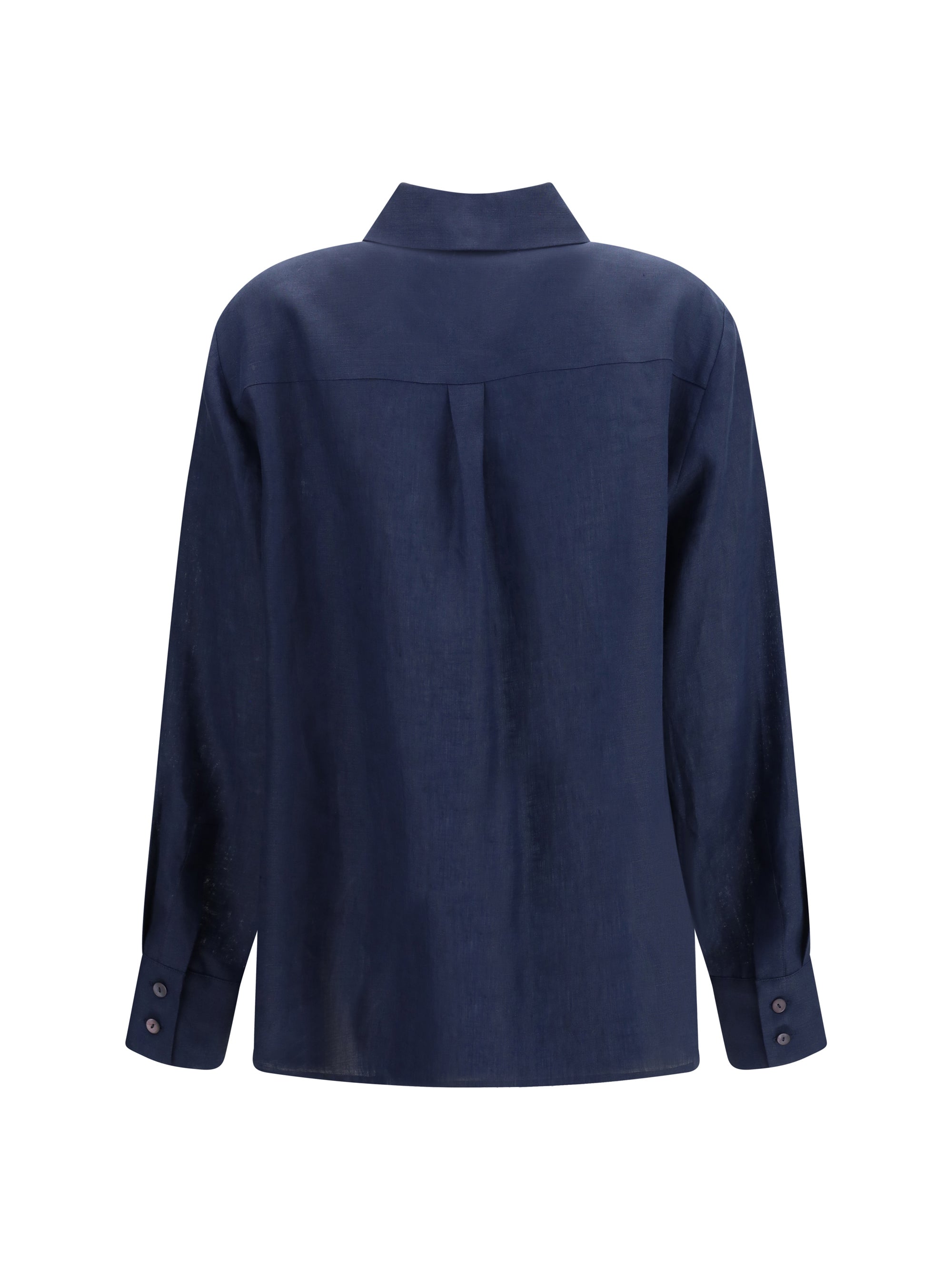 long-sleeved linen shirt
