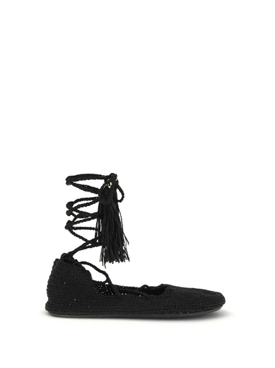 the sound of the sea lace-up ballerinas