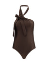 awaken tie neck one-piece bathing suit