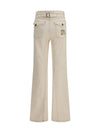 high-waisted bootcut jeans