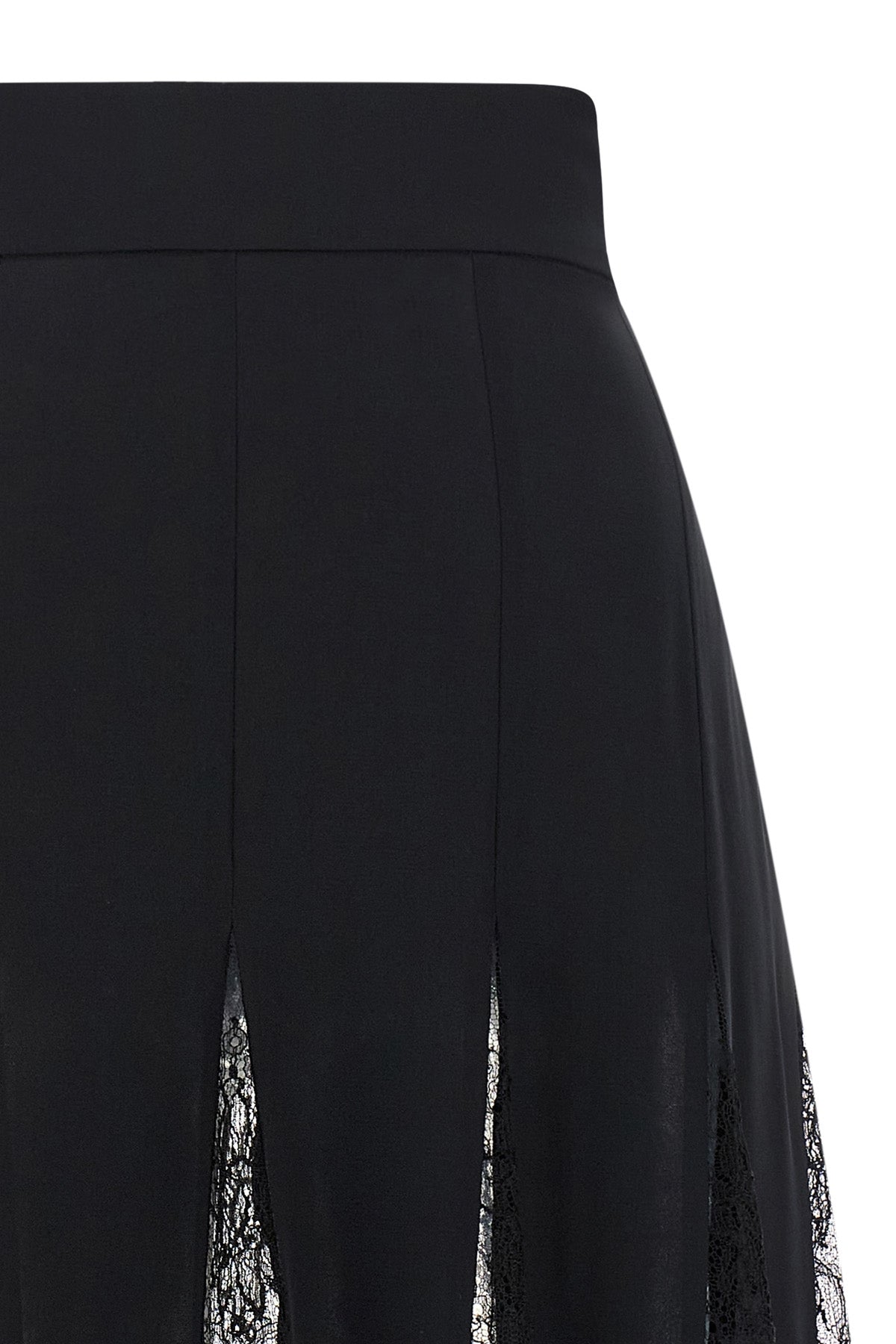 the dolce & gabbana skirt defines a flared silhouette through an alternating pan