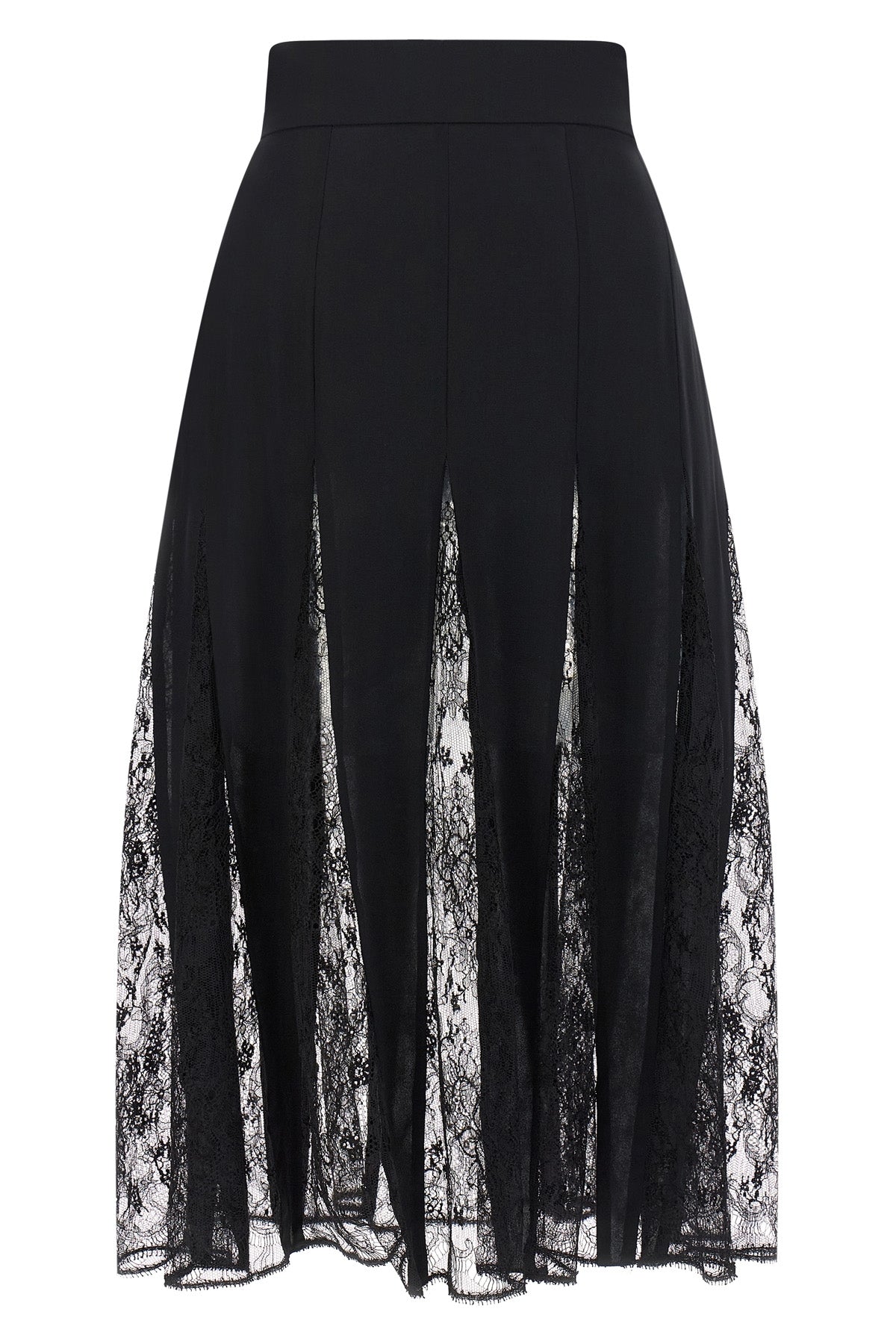 the dolce & gabbana skirt defines a flared silhouette through an alternating pan