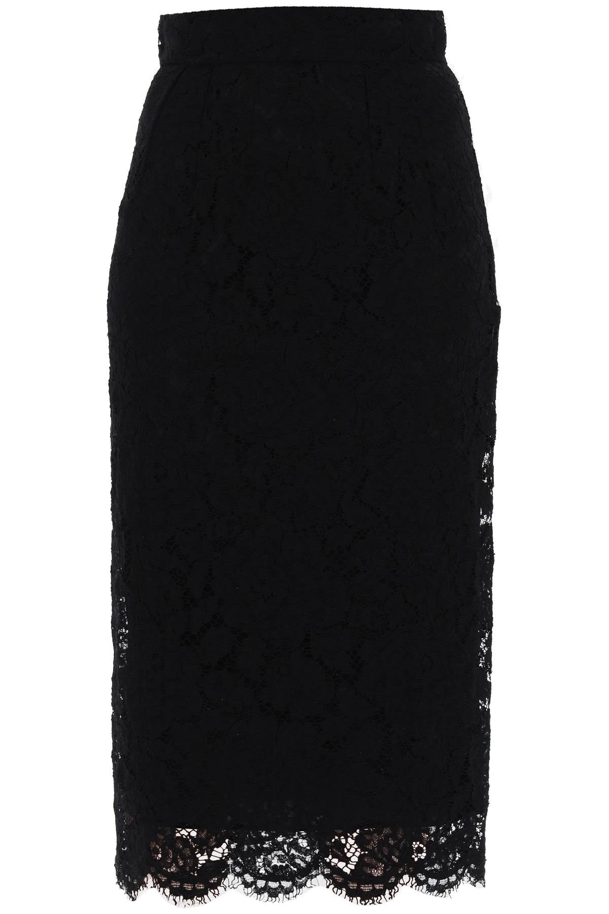 lace pencil skirt with tube silhouette