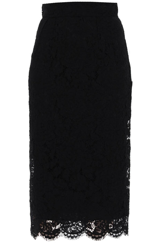 lace pencil skirt with tube silhouette
