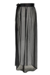 long silk chiffon skirt