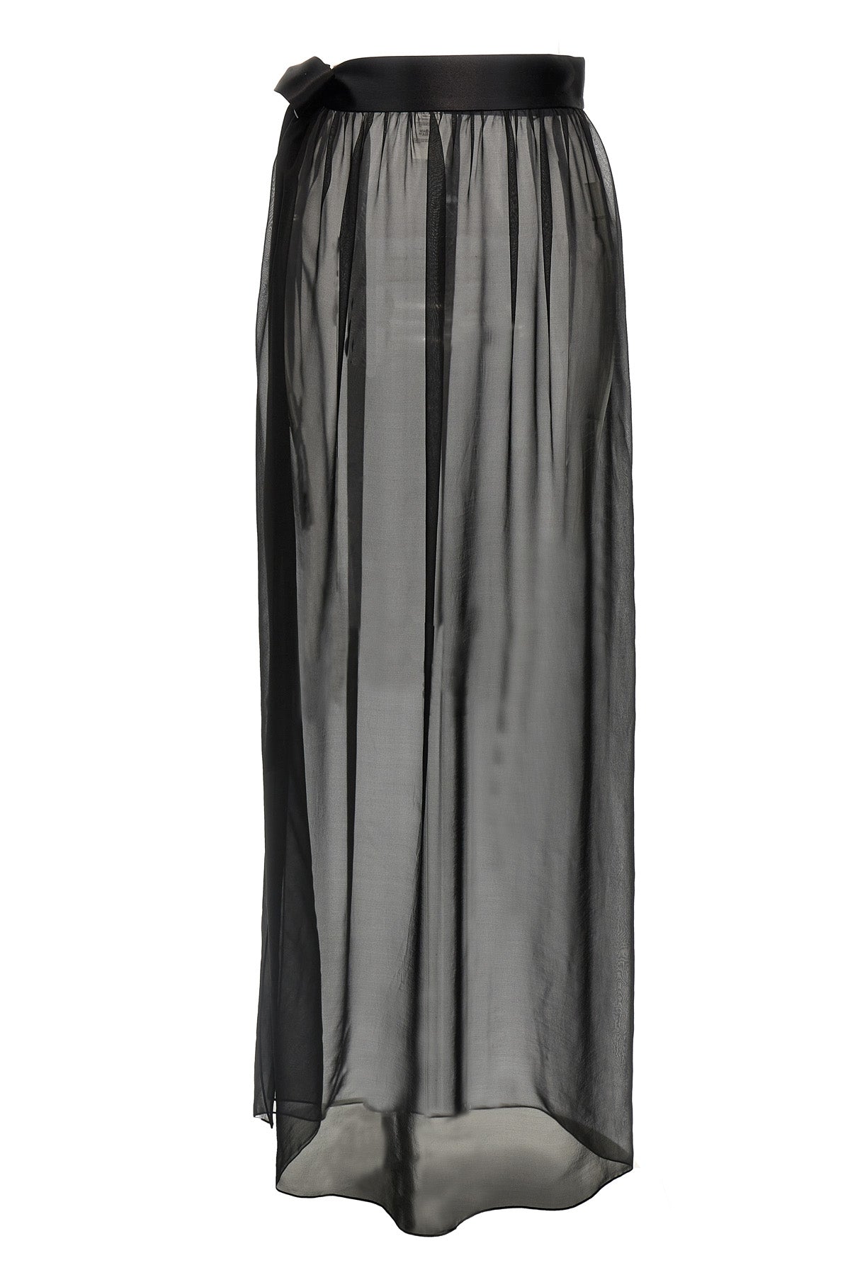 long silk chiffon skirt