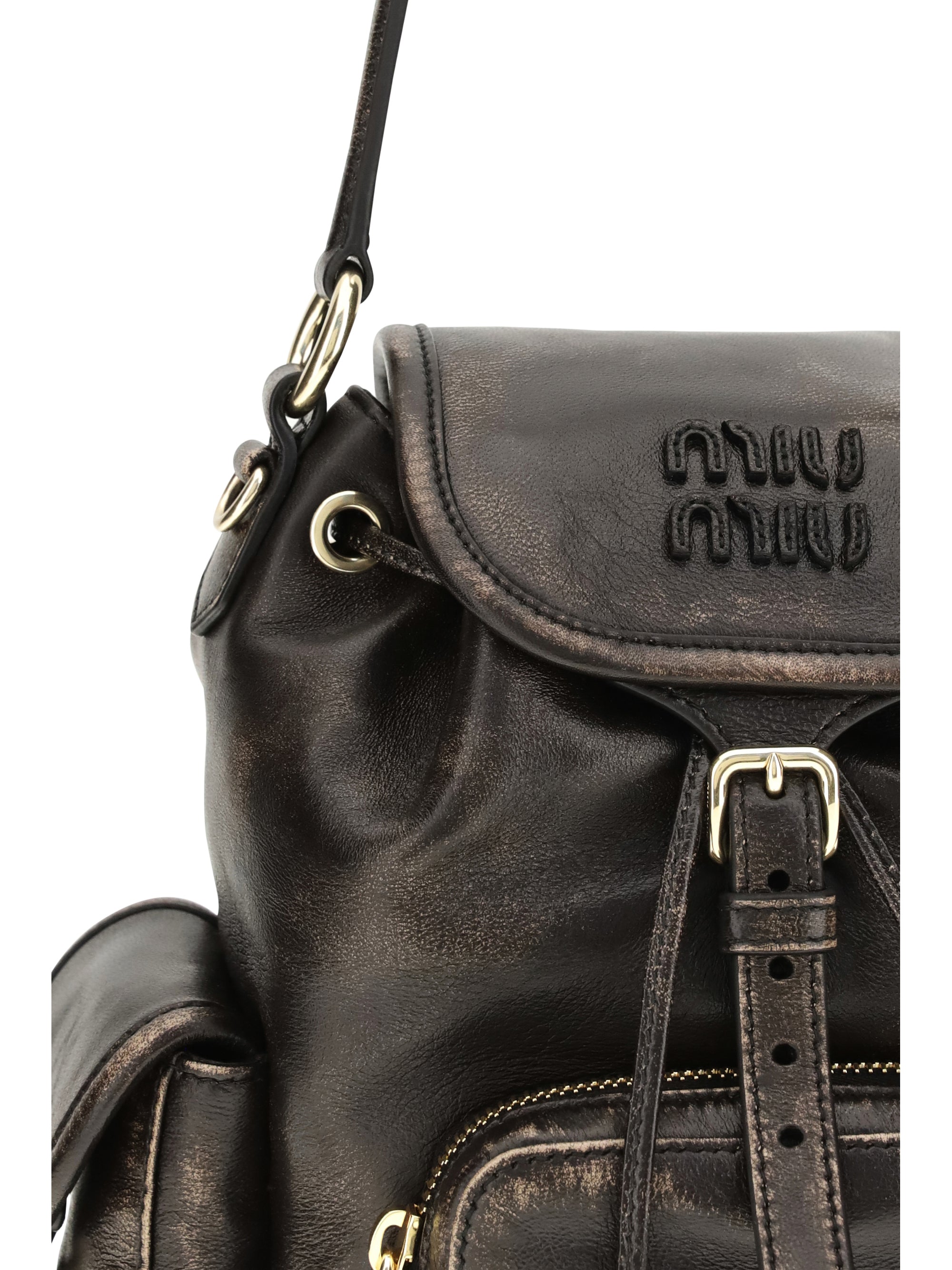 medium leather backpack