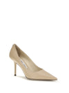 kid leather pointed pumps