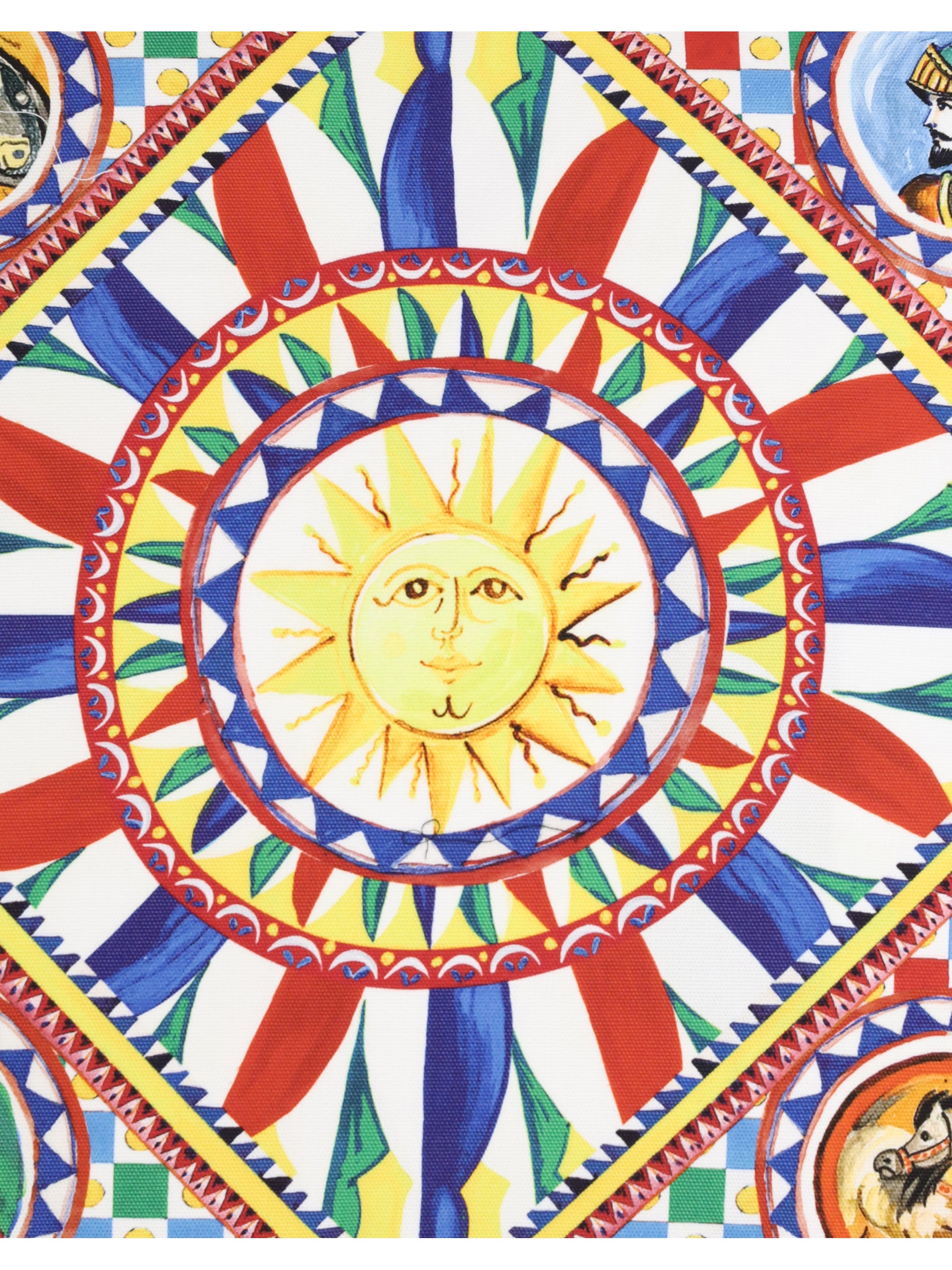 DOLCE &amp; GABBANA OS carretto siciliano canvas pillow