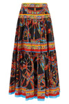 the dolce&gabbana maxi skirt defines the volumes through a sartorial constructio