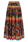 the dolce&gabbana maxi skirt defines the volumes through a sartorial constructio
