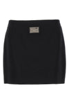 mini skirt from the black sicily collection in ottoman fabric