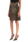 wool jacquard skirt with leopard motif